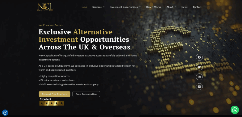 new capital link website homepage